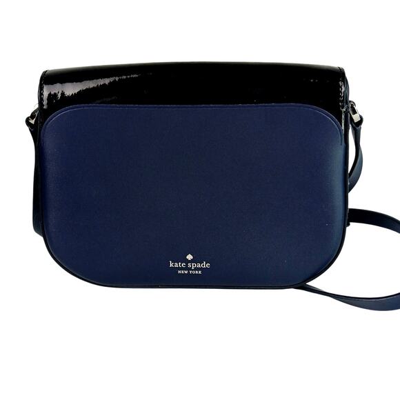 Kate Spade Zibbi Medium Flap Owl Navy Shoulder Bag - Picture 4 of 9